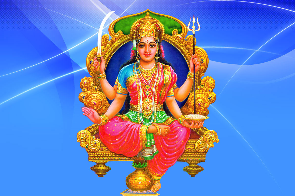 Invoke the blessings of goddess santoshi mata by installing this photo in y...